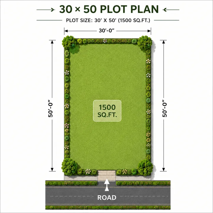 Address Maker Apollo 30x50 plot plan measuring 1500 sq ft Address Maker Apollo 30x50 plot plan measuring 1500 sq ft