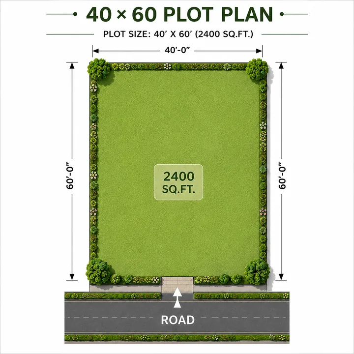 Address Maker Apollo 40x60 plot plan measuring 2400 sq ft Address Maker Apollo 40x60 plot plan measuring 2400 sq ft